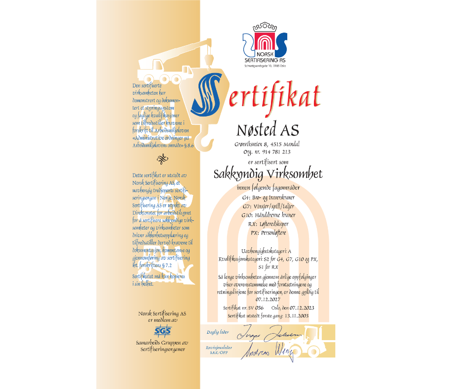 Sertifikat Sakkyndig Virksomhet